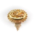 Image 3 of Antique gold S-brooch with tassel