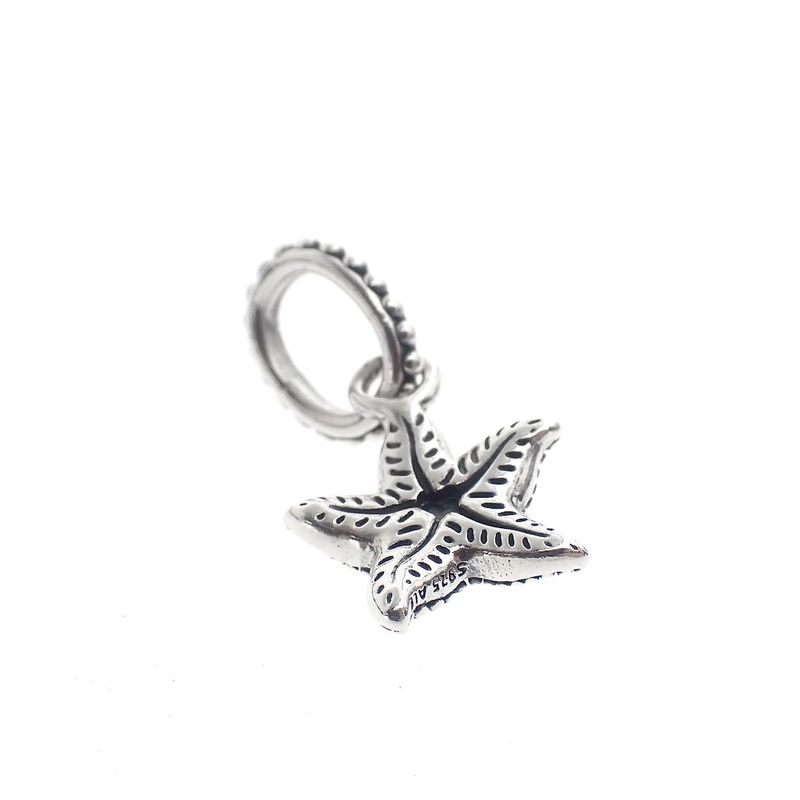Image 4 of Pandora charm pendant; Silver; Sea star