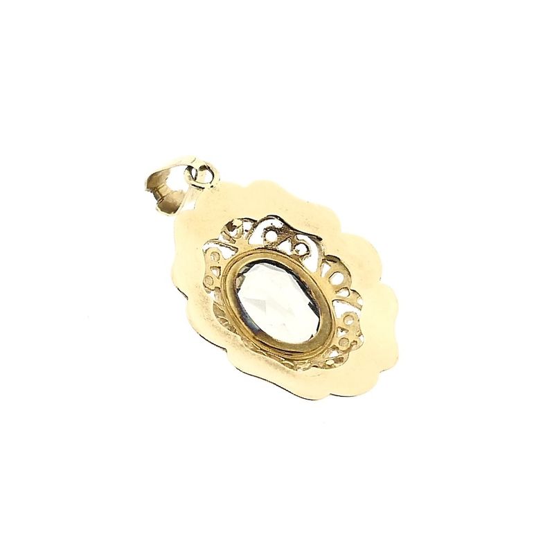 Image 6 of Vintage gold pendant with rock crystal