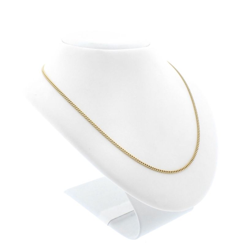 Image 5 of Gold thin gourmet link necklace | 46 cm