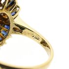 Image 6 of Gold ring with sapphires and diamonds; 0.10 ct.
