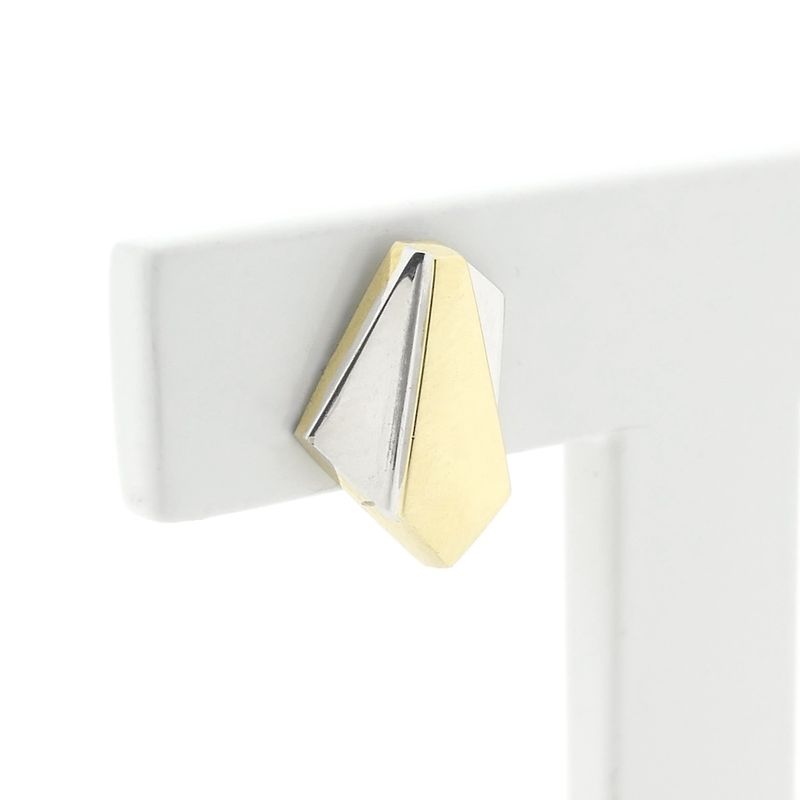 Image 5 of Two-tone gold stud earrings