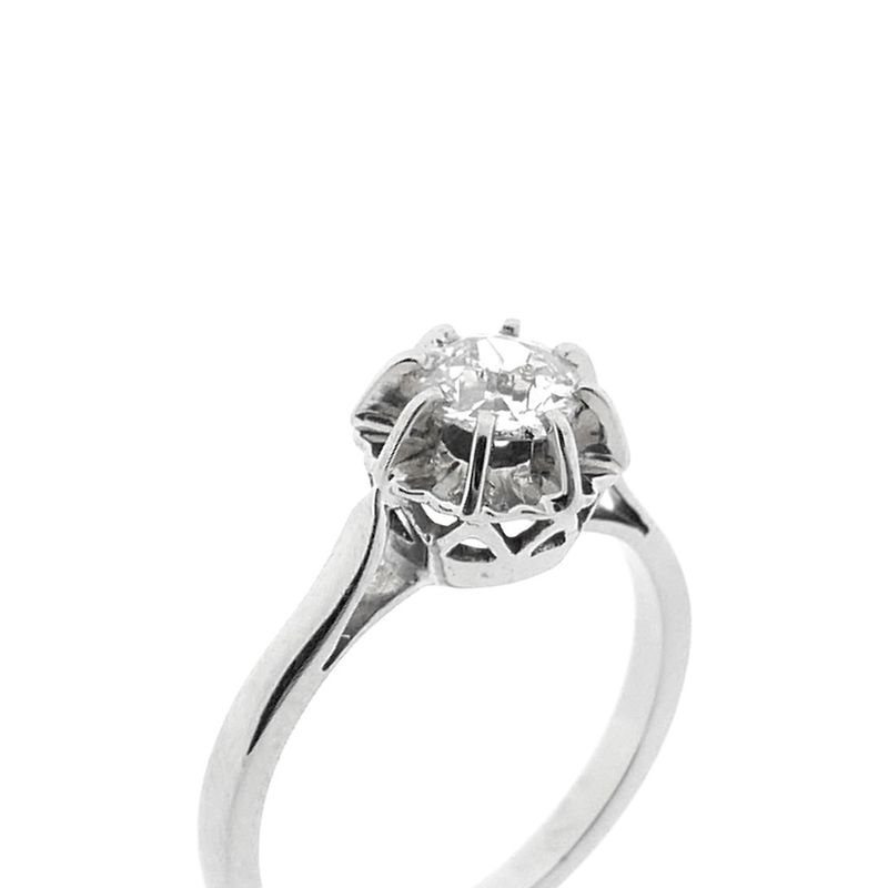 Image 2 of White gold solitaire ring with diamond; 0.43 ct.