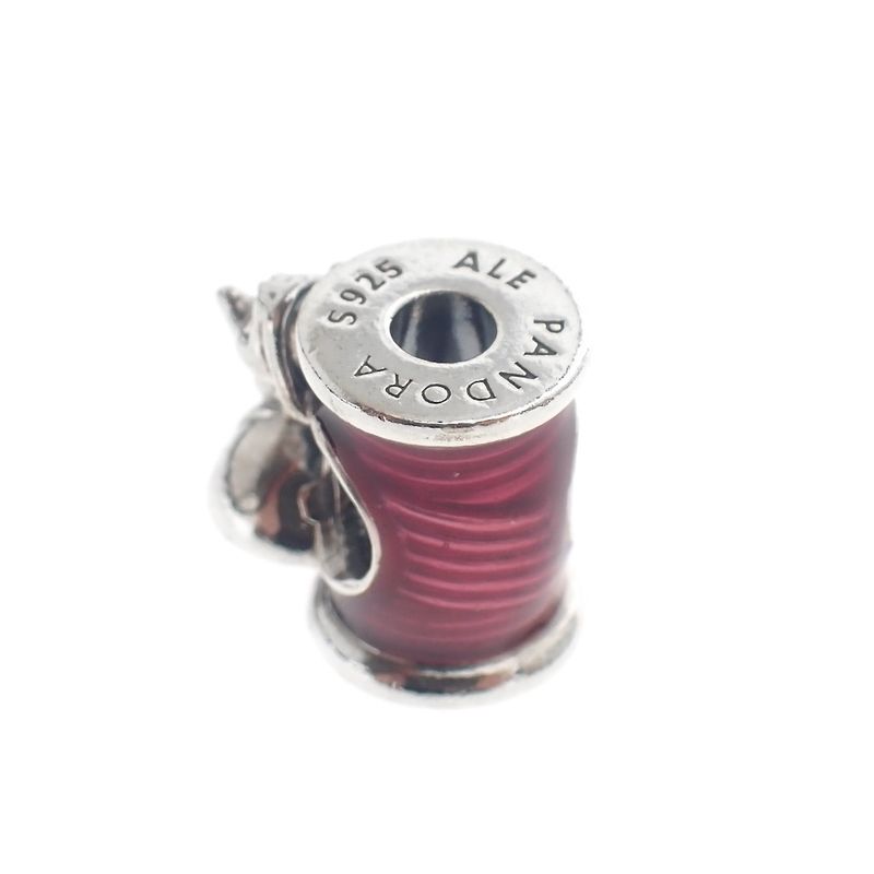 Image 4 of Pandora x Disney charm; Silver; Cinderella Suzy Mouse Needle and Thread