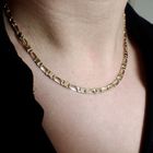 Image 10 of Solid gold fantasy/figaro link chain | 43 cm