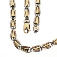 Two-tone gold fantasy link necklace