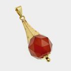 Image 1 of Gold antique pendant with carnelian