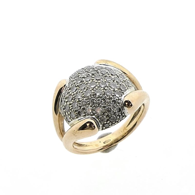 Image 1 of Rose gold ring with diamonds; approx. 0.85 ct.