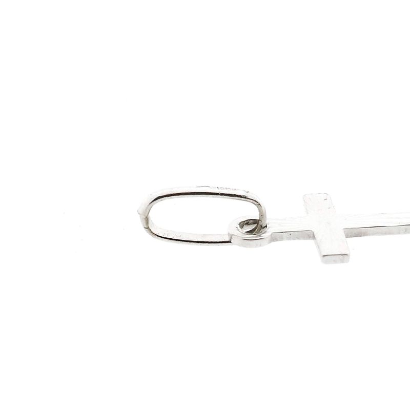 Afbeelding 5 van Witgouden kruis hanger