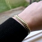 Image 9 of Gold French gourmet link bracelet | 19 cm