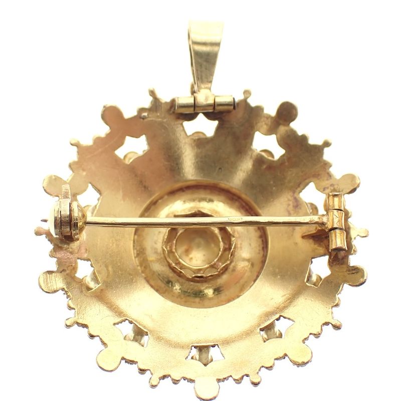 Image 6 of Large gold Zeeland brooch/pendant | Ø 32 mm