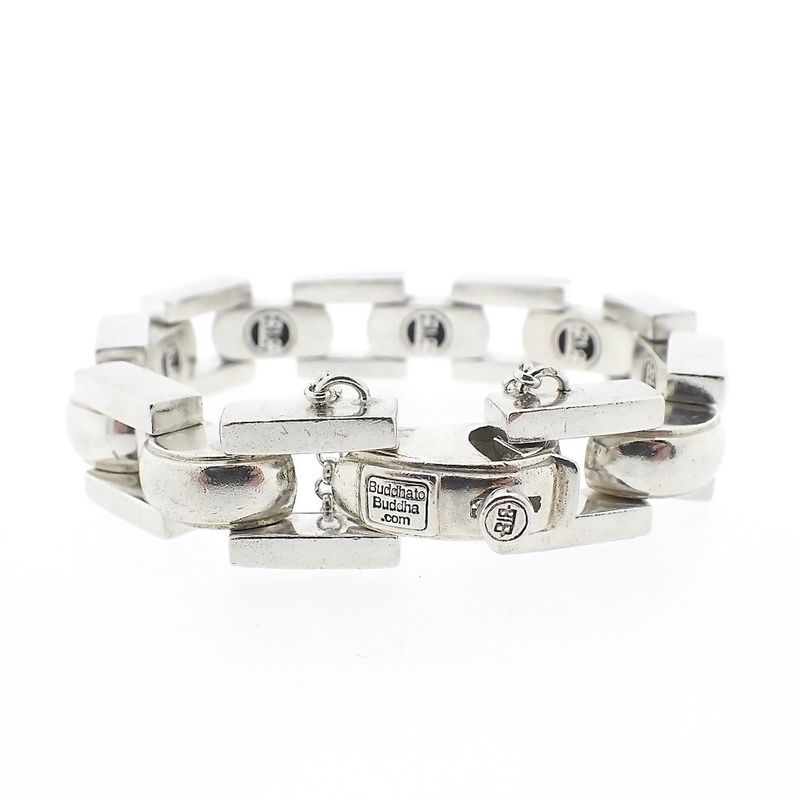 Image 1 of Silver Buddha to Buddha bracelet; Batul | 19 cm