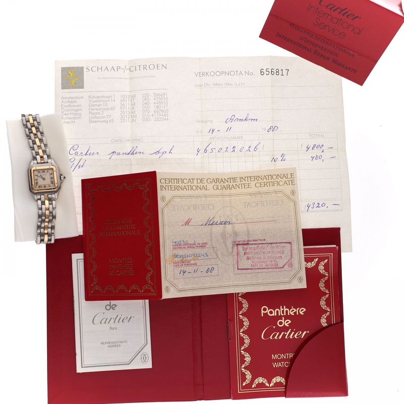 Image 13 of Cartier Panthère '1-Row' 66921; Vintage Women's Watch (Full Set '88)