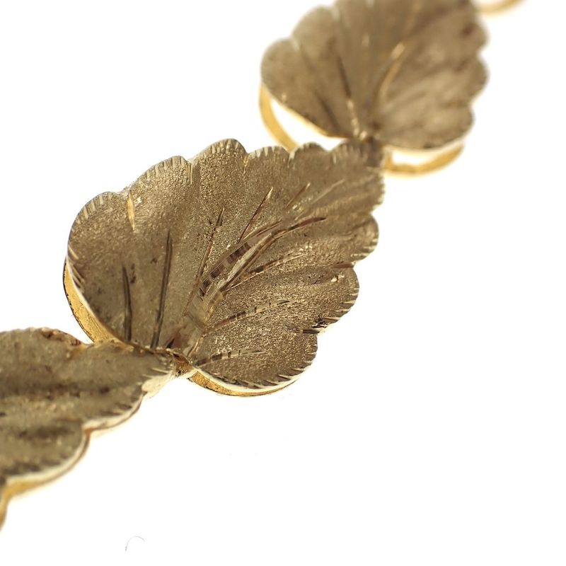 Image 4 of Exclusive; 18-karat vintage gold necklace; Leaf | 45 cm
