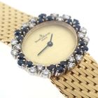 Image 17 of Baume Mercier Vintage; 14k. gouden horloge met briljanten en saffier