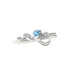 Image 7 of 18K White Gold Pendant with Topaz & Diamonds