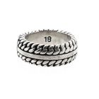 Afbeelding 9 van Zilveren Buddha to Buddha Chain Textuur Ring