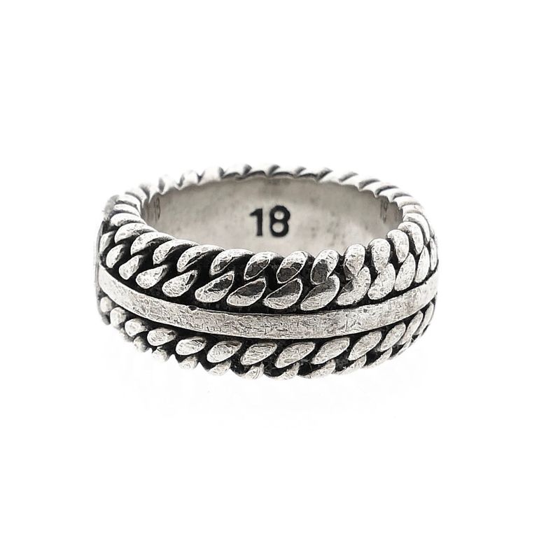 Afbeelding 9 van Zilveren Buddha to Buddha Chain Textuur Ring