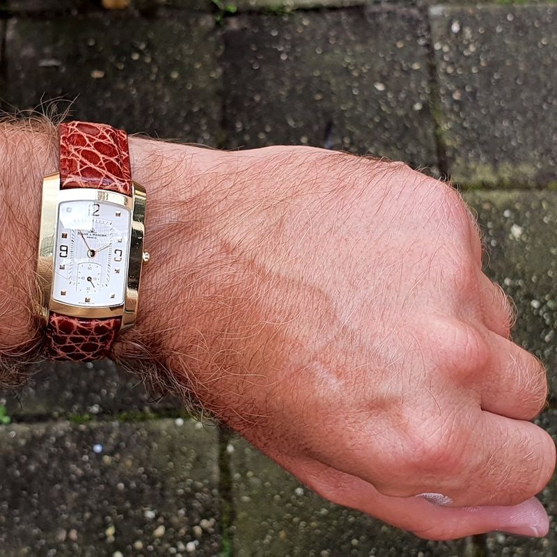 Image 10 of Baume Mercier Hampton; 18k gold watch