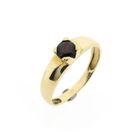 Afbeelding 1 van 8 karaat vintage solitair ring met granaat