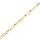 Image 8 of Gold closed Figaro link bracelet | 20 cm