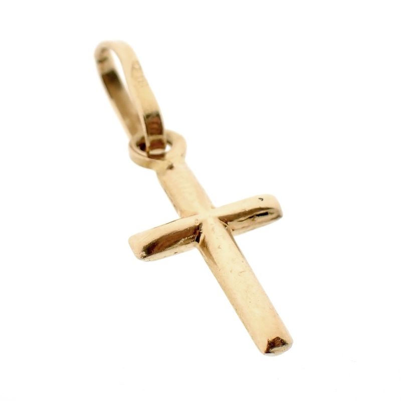 Image 3 of 18 carat gold pendant with a subtle cross