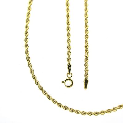 Image 1 of Gold twisted link chain | 55 cm