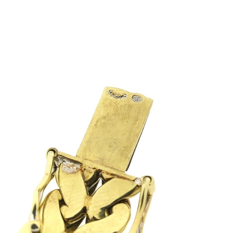 Image 6 of Gold flat foxtail link necklace | 40.5 cm