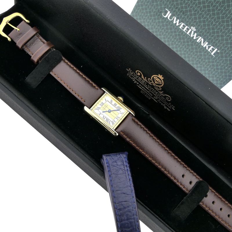 Image 14 of Cartier Tank Vermeil 'Trinity' 5057001; Vintage ladies watch