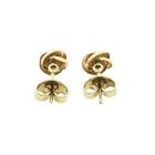 Image 9 of Vintage gold flower-shaped stud earrings