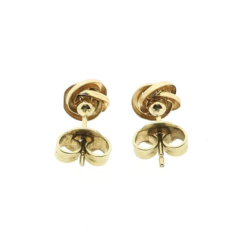 Image 9 of Vintage gold flower-shaped stud earrings