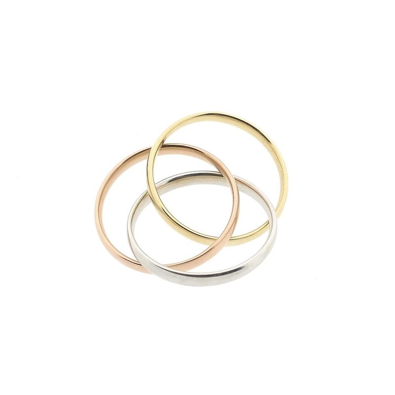 Image 3 of Tricolor gold trinity ring