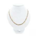 Image 1 of Two-tone gold gourmet/fantasy link necklace