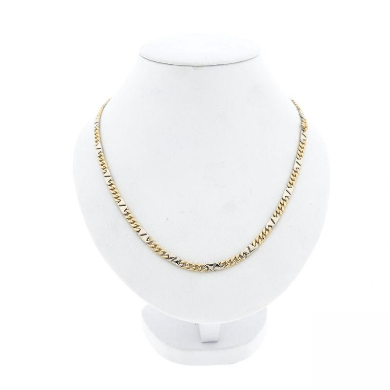 Image 1 of Two-tone gold gourmet/fantasy link necklace