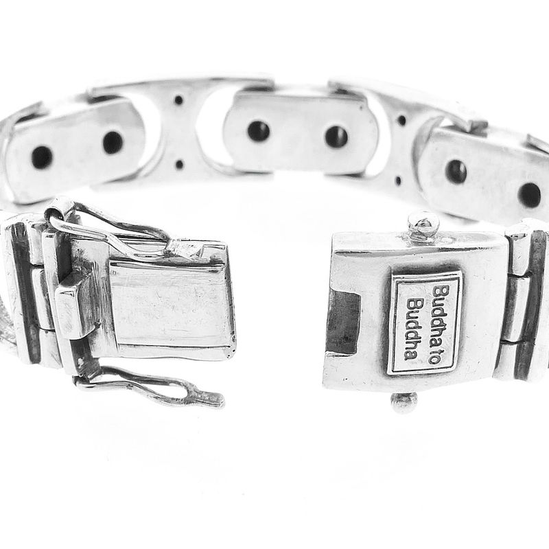 Image 5 of Silver robust Buddha to Buddha bracelet | 20 cm
