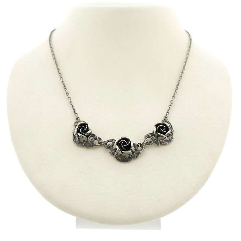 Image 1 of Silver anchor link chain with fixed pendant