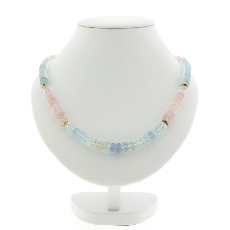 Image 9 of Gold multi-colored bead necklace