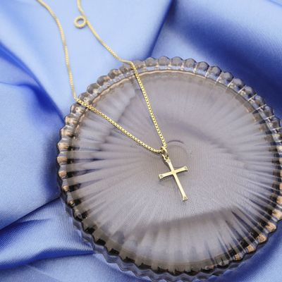 Image 2 of Gold pendant of a cross