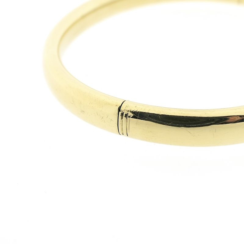 Image 2 of Gold smooth slave bracelet; Size M