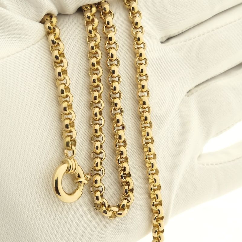 Image 9 of Gold jasseron link necklace | 45.5 cm
