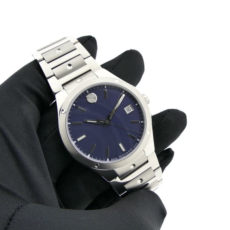 Image 6 of Movado SE; Quartz men's watch with blue dial; 0607513