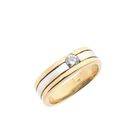 Image 1 of Two-tone gold ring with diamond; 0.25 ct.