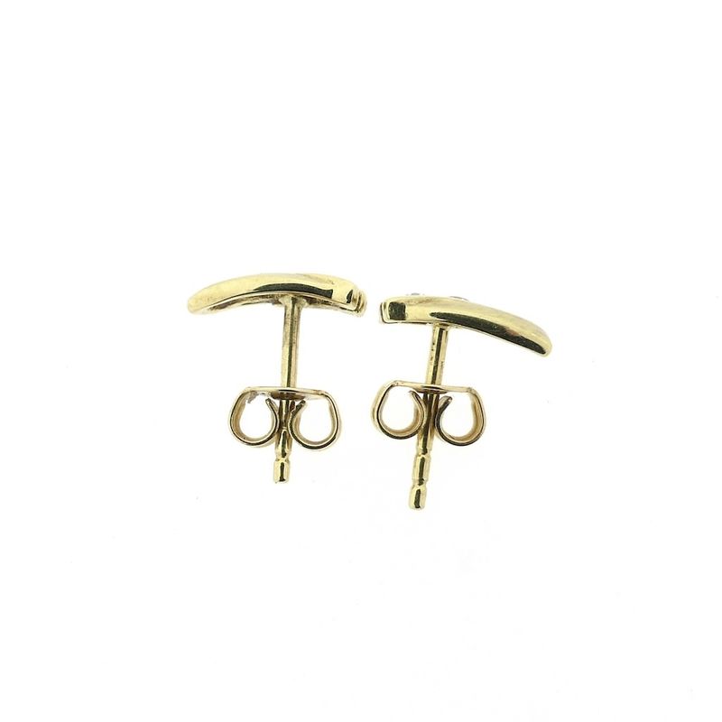 Image 5 of Gold stud earrings with zirconia