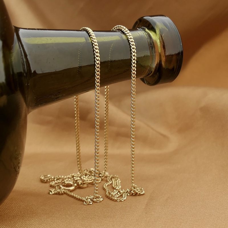 Image 8 of Gold gourmet link chain | 60 cm