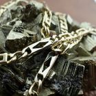 Image 2 of Two-tone gold men's necklace with diamonds | 62 cm