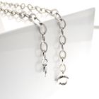 Image 2 of Silver ribbed anchor link chain | 70 cm