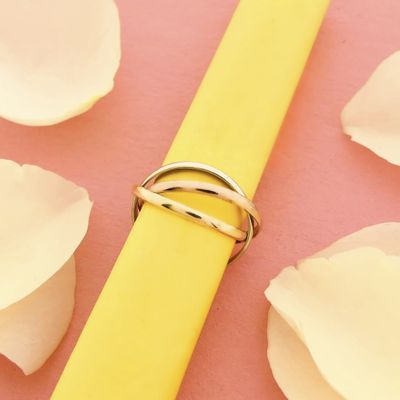 Image 2 of Tricolor gold trinity ring