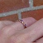 Image 10 of Rose gold braided ring with amethyst
