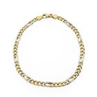 Image 3 of 18K Two-tone gold Figaro link bracelet | 20 cm