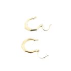 Image 6 of Gold faceted hoop earrings; Ø 12.3 mm